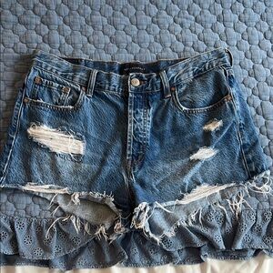 Aeropostale Blue Vintage-Inspired Jean Shorts